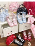 Mademoiselle Pearl Bow Rabbit Shoes(Reservation/4 Colours/Full Payment Without Shipping)